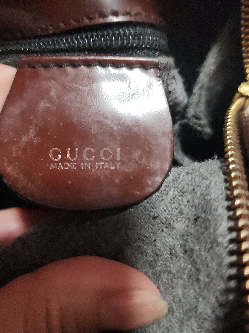 GUCCI Brown Leather Backpack with Gold Hardware - Picture 3 of 12